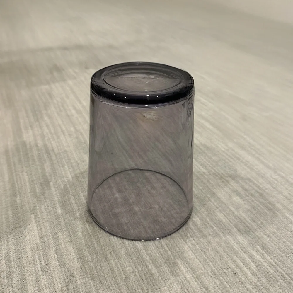 6.5” translucent blue tapered glass vase